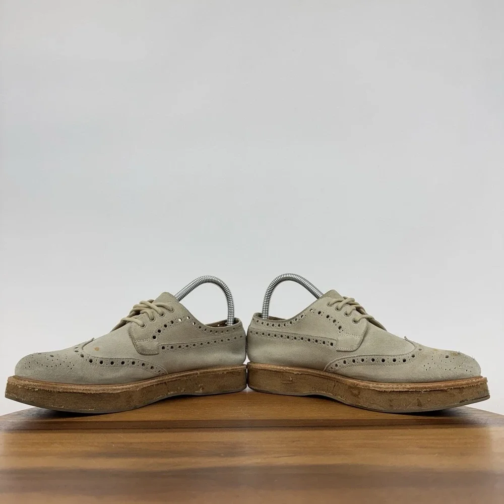 Womens Church's‎ Keely Taupe Suede Platform Wingtip Eyelet Oxfords Size EU 37